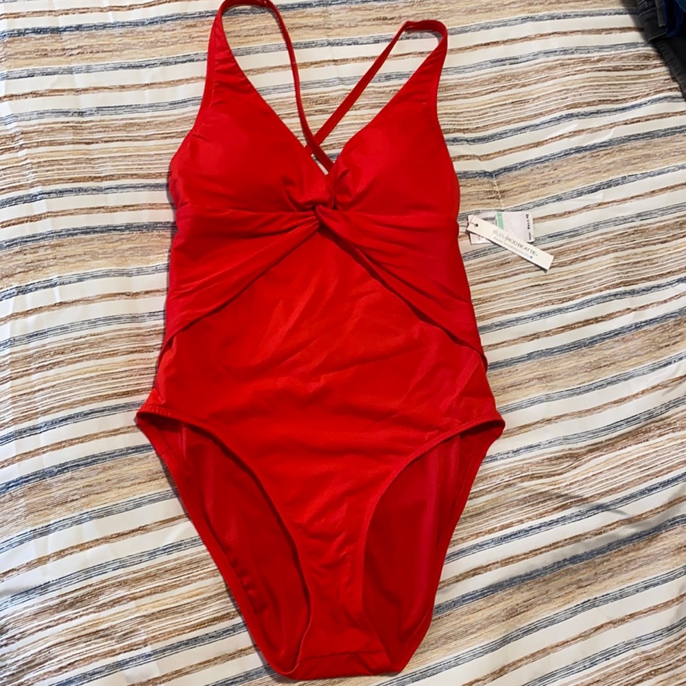 Red Bleu Rod Beattie one piece
